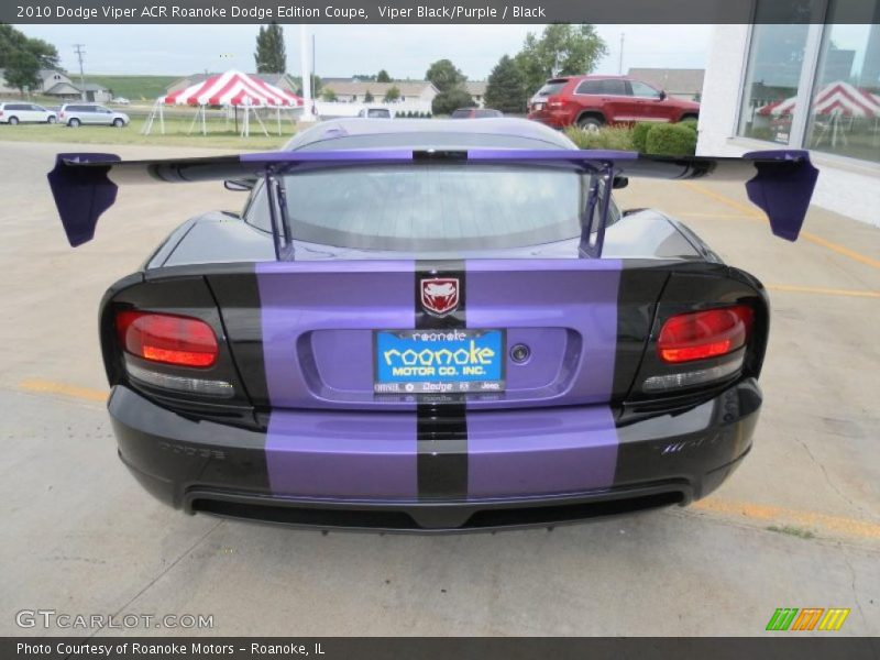 Viper Black/Purple / Black 2010 Dodge Viper ACR Roanoke Dodge Edition Coupe