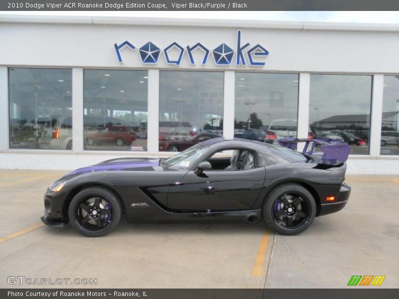 Viper Black/Purple / Black 2010 Dodge Viper ACR Roanoke Dodge Edition Coupe