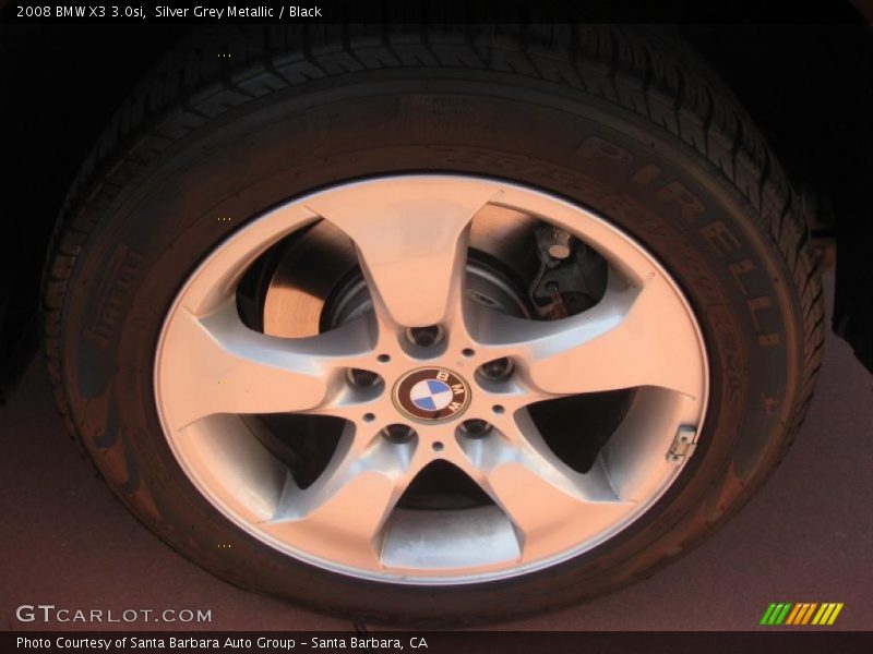 Silver Grey Metallic / Black 2008 BMW X3 3.0si