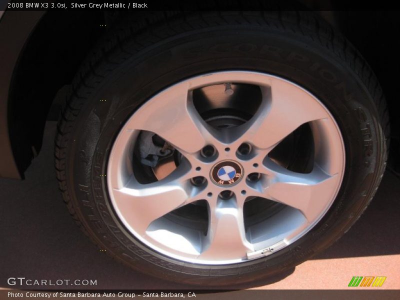 Silver Grey Metallic / Black 2008 BMW X3 3.0si