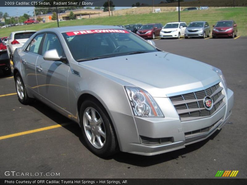 Radiant Silver / Ebony 2009 Cadillac CTS Sedan