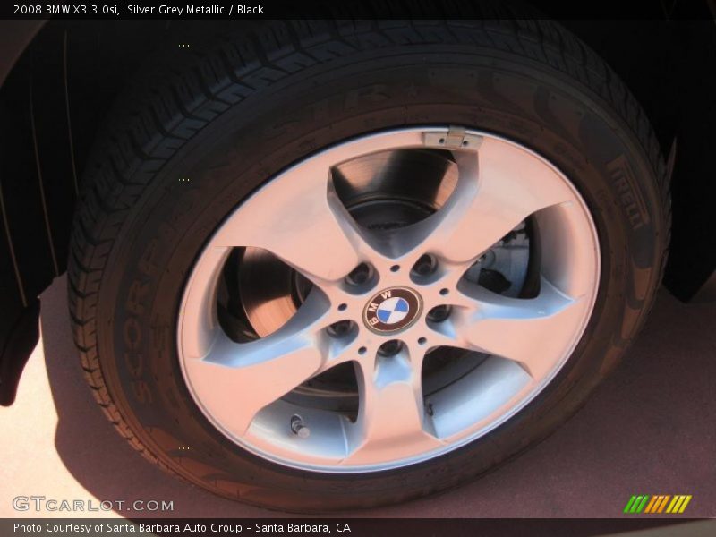 Silver Grey Metallic / Black 2008 BMW X3 3.0si