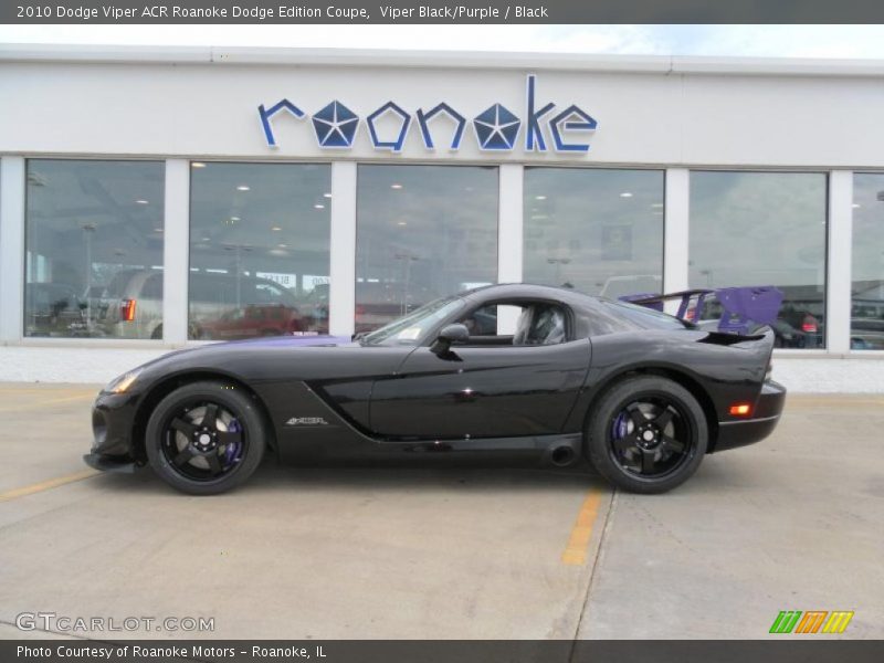 Viper Black/Purple / Black 2010 Dodge Viper ACR Roanoke Dodge Edition Coupe
