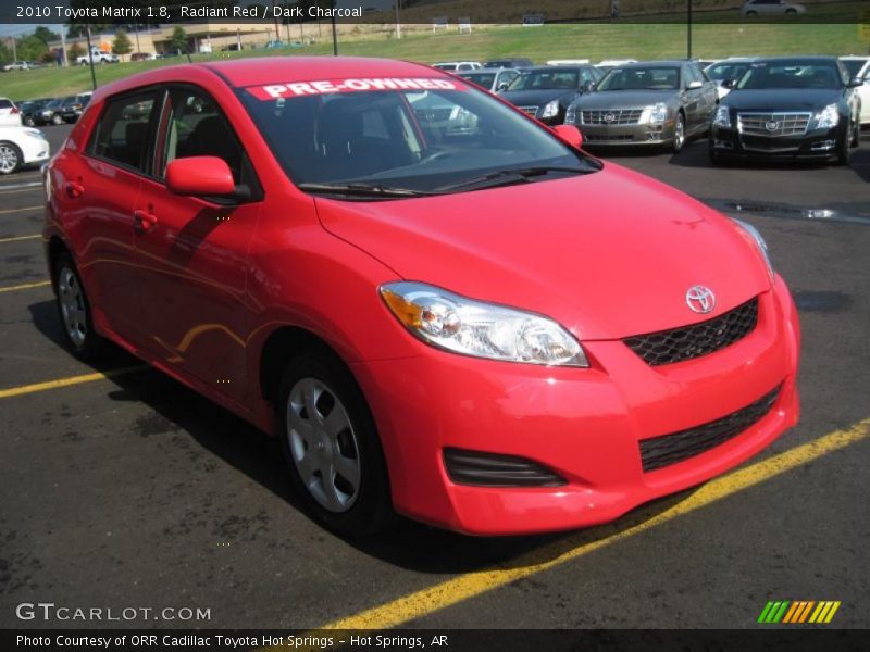 Radiant Red / Dark Charcoal 2010 Toyota Matrix 1.8