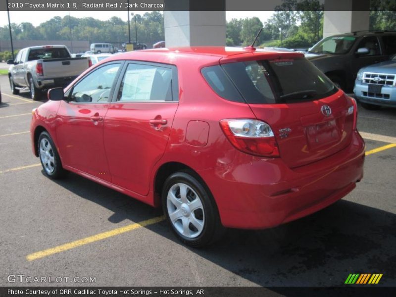 Radiant Red / Dark Charcoal 2010 Toyota Matrix 1.8
