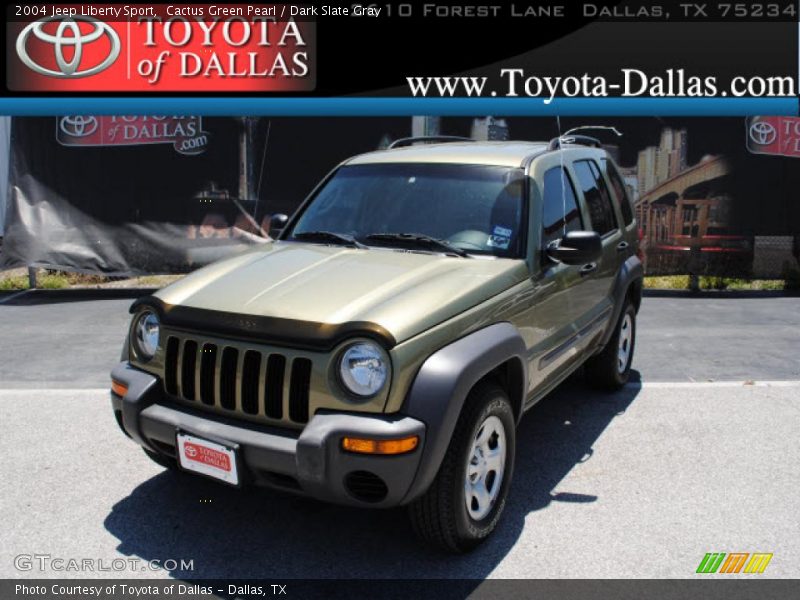 Cactus Green Pearl / Dark Slate Gray 2004 Jeep Liberty Sport