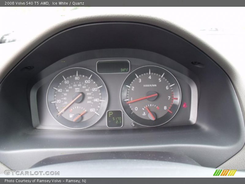 Ice White / Quartz 2008 Volvo S40 T5 AWD