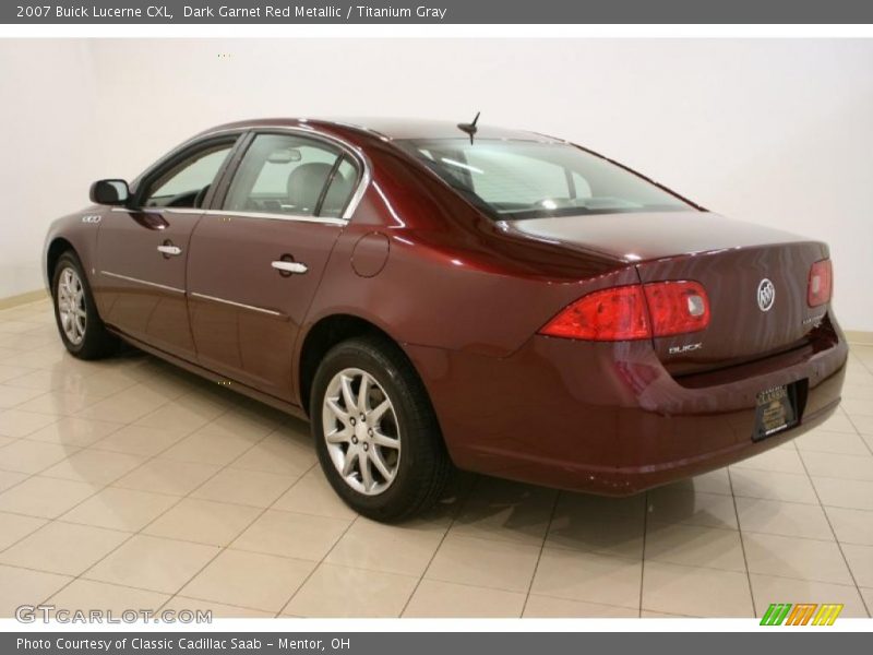 Dark Garnet Red Metallic / Titanium Gray 2007 Buick Lucerne CXL