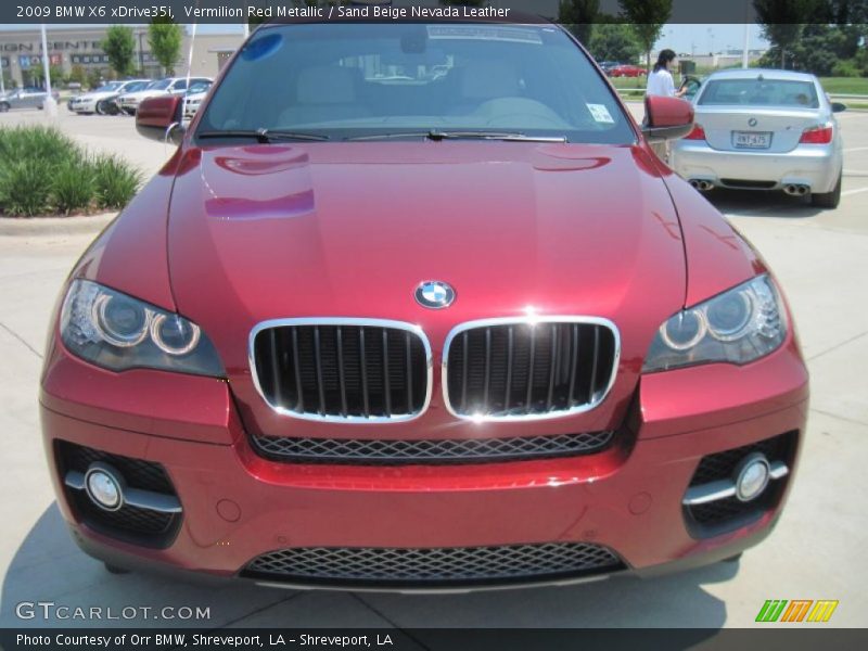 Vermilion Red Metallic / Sand Beige Nevada Leather 2009 BMW X6 xDrive35i