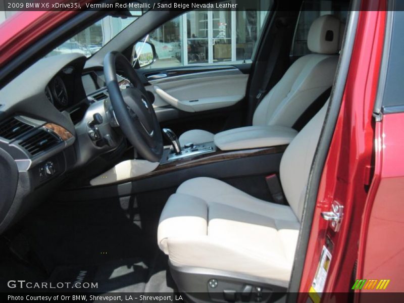 Vermilion Red Metallic / Sand Beige Nevada Leather 2009 BMW X6 xDrive35i