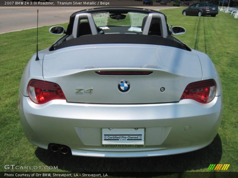 Titanium Silver Metallic / Beige 2007 BMW Z4 3.0i Roadster