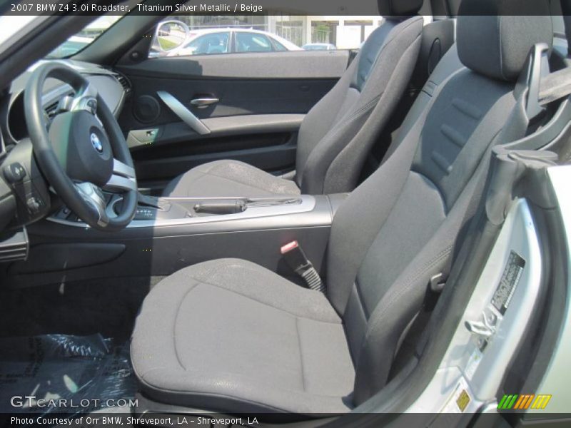 Titanium Silver Metallic / Beige 2007 BMW Z4 3.0i Roadster