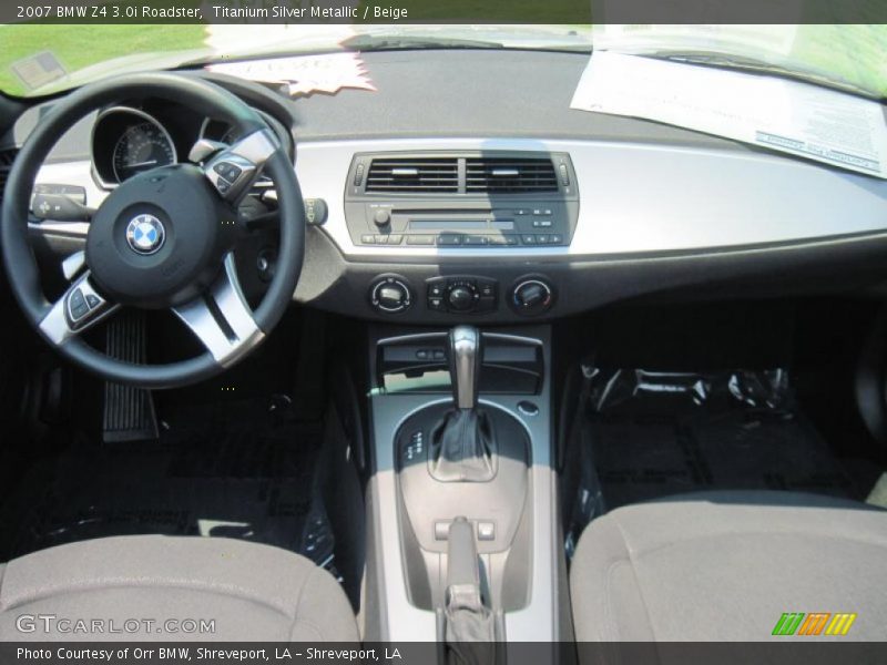 Titanium Silver Metallic / Beige 2007 BMW Z4 3.0i Roadster