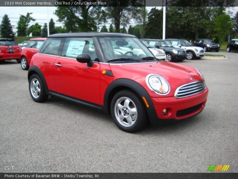 Chili Red / Grey/Carbon Black 2010 Mini Cooper Hardtop