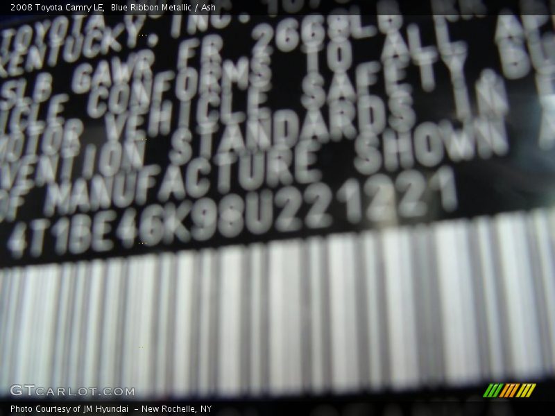 Blue Ribbon Metallic / Ash 2008 Toyota Camry LE
