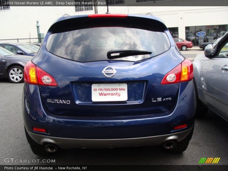 Deep Sapphire Metallic / Black 2009 Nissan Murano LE AWD