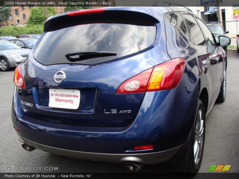 Deep Sapphire Metallic / Black 2009 Nissan Murano LE AWD