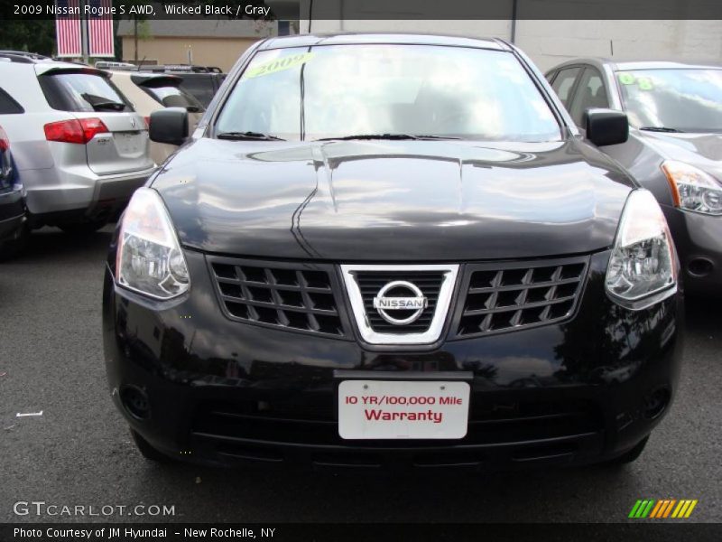 Wicked Black / Gray 2009 Nissan Rogue S AWD
