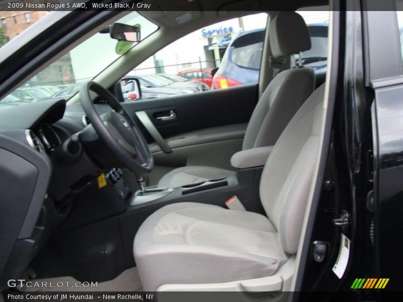 Wicked Black / Gray 2009 Nissan Rogue S AWD