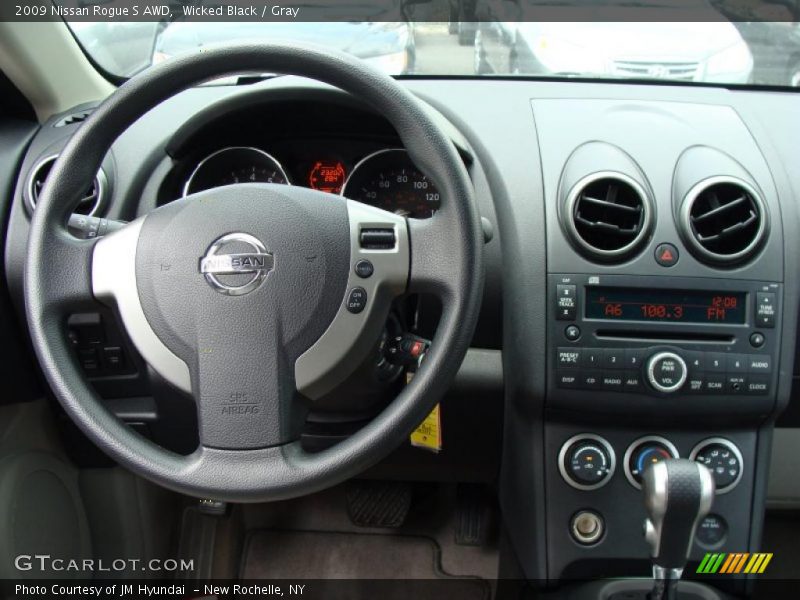 Wicked Black / Gray 2009 Nissan Rogue S AWD