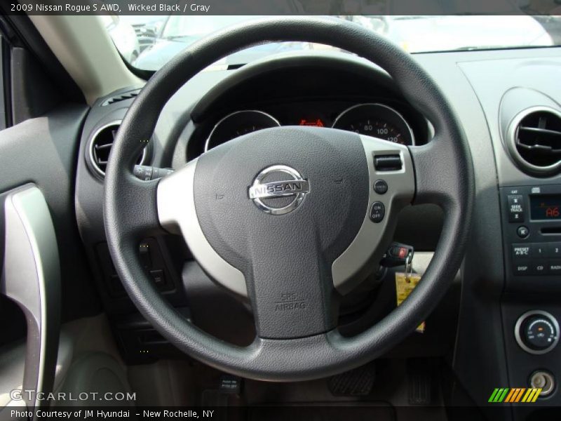 Wicked Black / Gray 2009 Nissan Rogue S AWD
