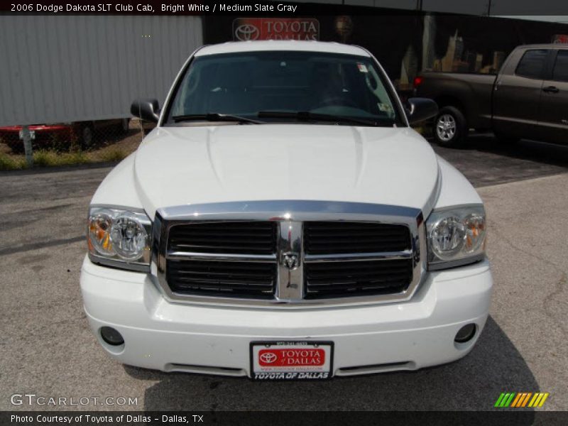 Bright White / Medium Slate Gray 2006 Dodge Dakota SLT Club Cab