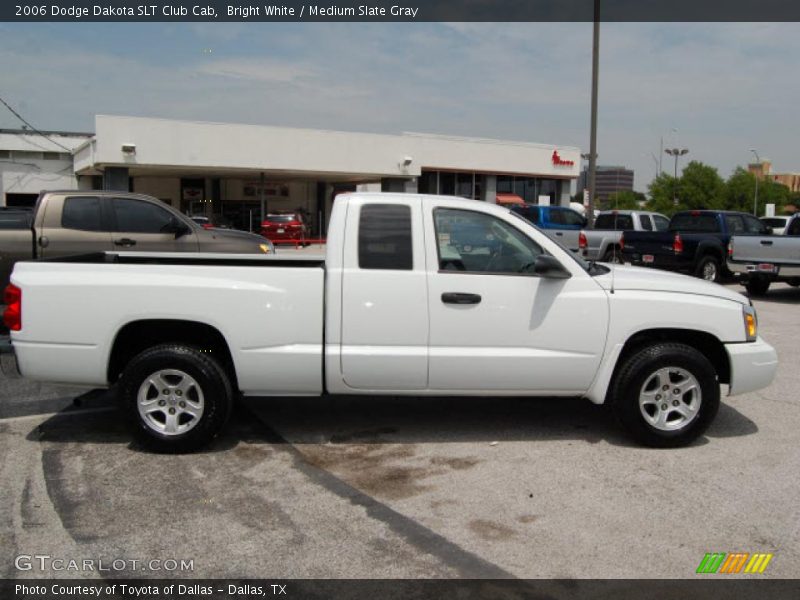 Bright White / Medium Slate Gray 2006 Dodge Dakota SLT Club Cab