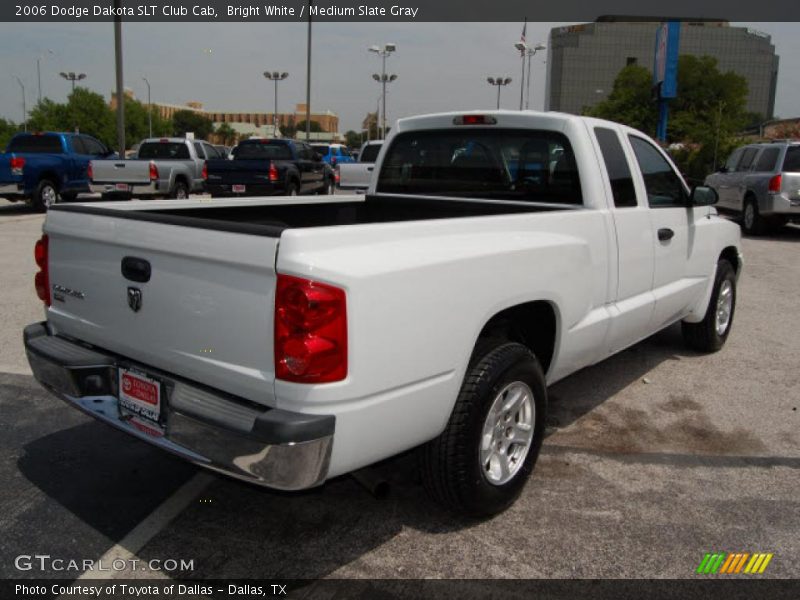Bright White / Medium Slate Gray 2006 Dodge Dakota SLT Club Cab