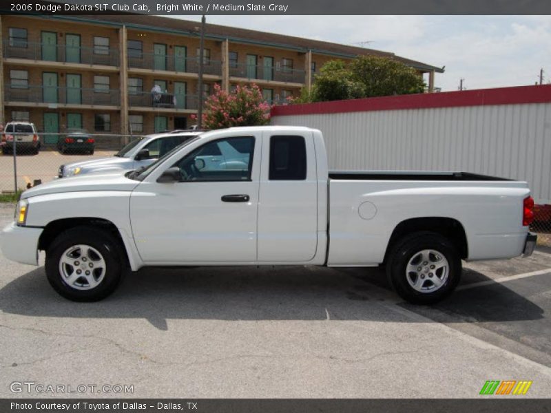 Bright White / Medium Slate Gray 2006 Dodge Dakota SLT Club Cab