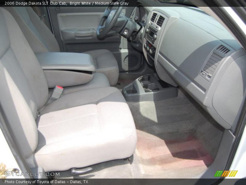 Bright White / Medium Slate Gray 2006 Dodge Dakota SLT Club Cab