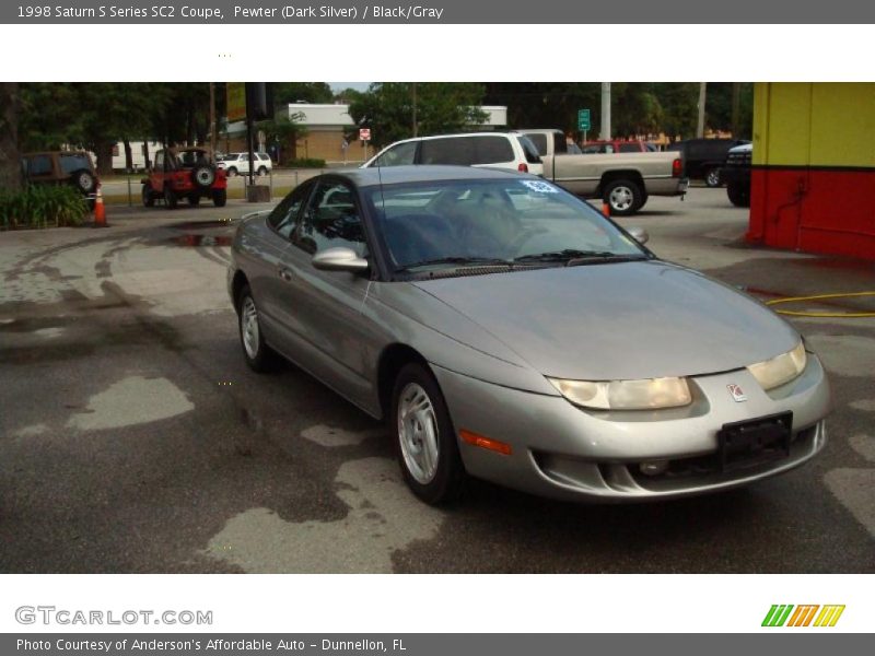 Pewter (Dark Silver) / Black/Gray 1998 Saturn S Series SC2 Coupe