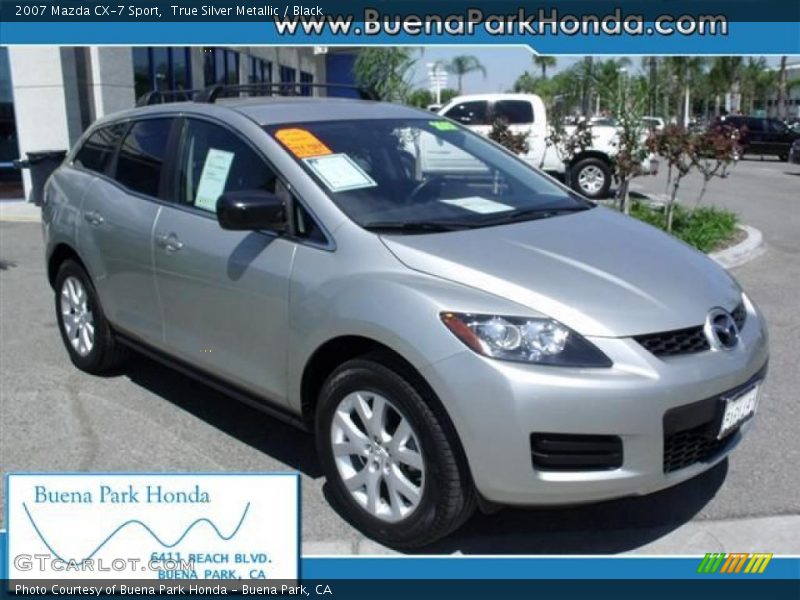 True Silver Metallic / Black 2007 Mazda CX-7 Sport