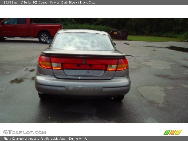 Pewter (Dark Silver) / Black/Gray 1998 Saturn S Series SC2 Coupe