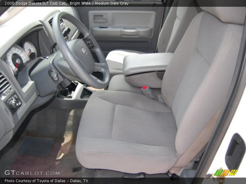 Bright White / Medium Slate Gray 2006 Dodge Dakota SLT Club Cab