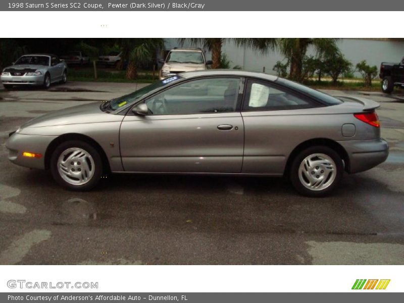 Pewter (Dark Silver) / Black/Gray 1998 Saturn S Series SC2 Coupe