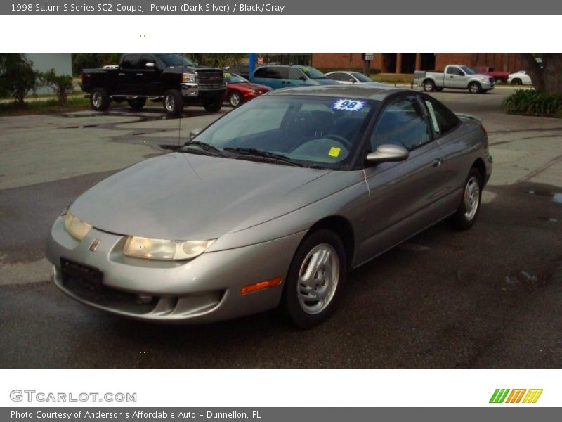 Pewter (Dark Silver) / Black/Gray 1998 Saturn S Series SC2 Coupe