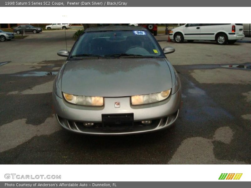 Pewter (Dark Silver) / Black/Gray 1998 Saturn S Series SC2 Coupe