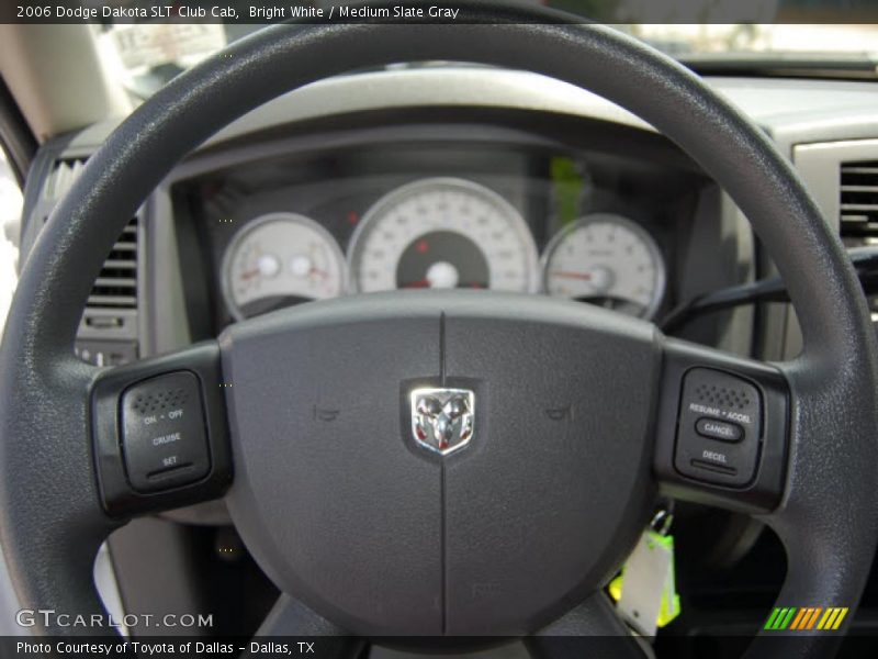 Bright White / Medium Slate Gray 2006 Dodge Dakota SLT Club Cab