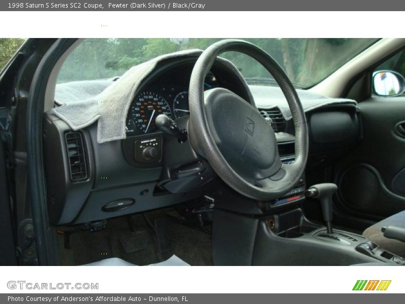 Pewter (Dark Silver) / Black/Gray 1998 Saturn S Series SC2 Coupe