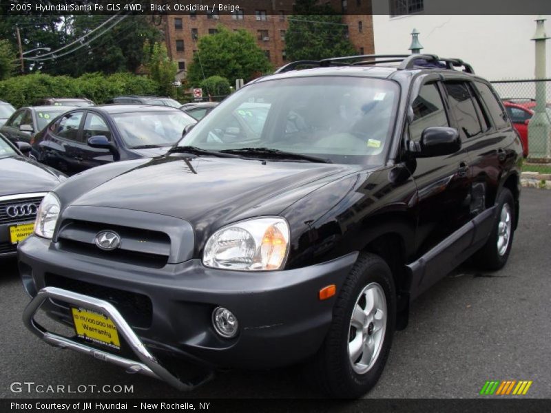 Black Obsidian / Beige 2005 Hyundai Santa Fe GLS 4WD