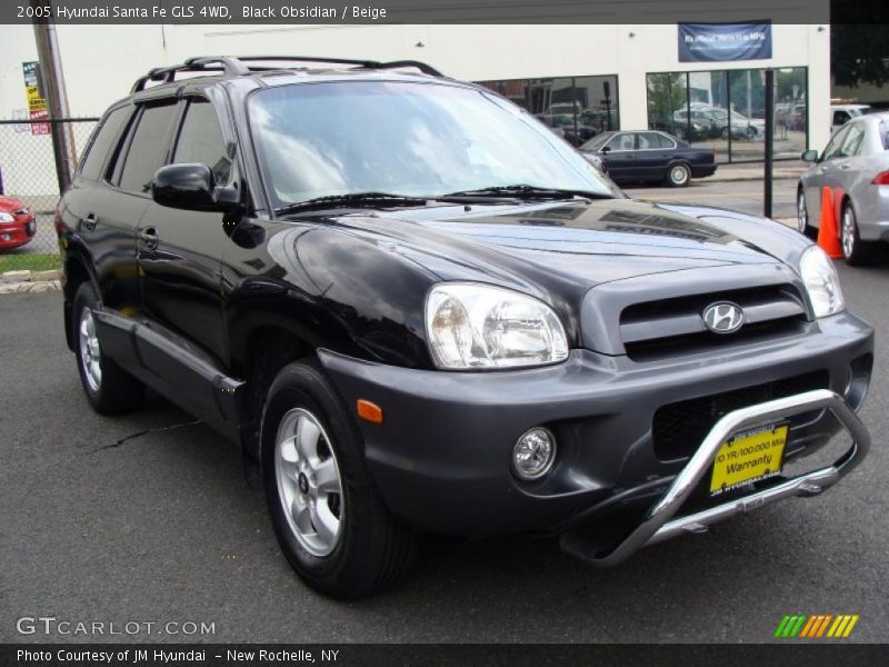 Black Obsidian / Beige 2005 Hyundai Santa Fe GLS 4WD
