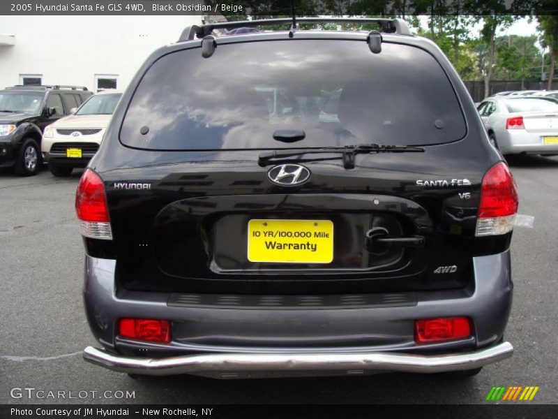 Black Obsidian / Beige 2005 Hyundai Santa Fe GLS 4WD