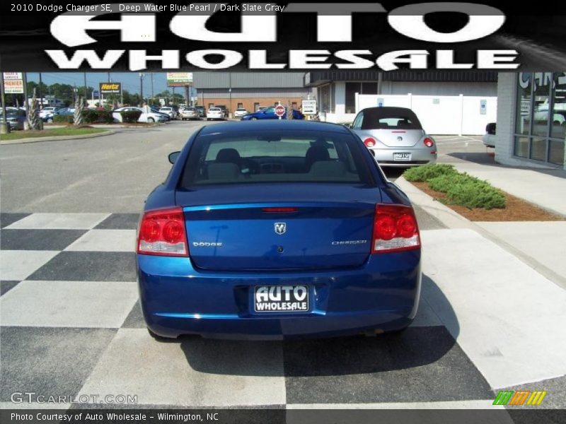 Deep Water Blue Pearl / Dark Slate Gray 2010 Dodge Charger SE