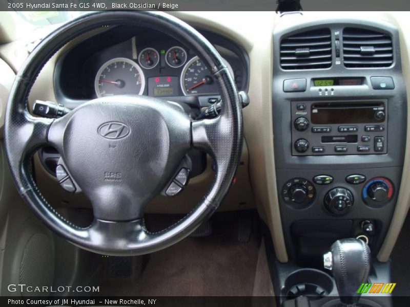 Black Obsidian / Beige 2005 Hyundai Santa Fe GLS 4WD
