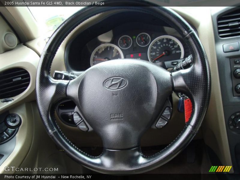 Black Obsidian / Beige 2005 Hyundai Santa Fe GLS 4WD