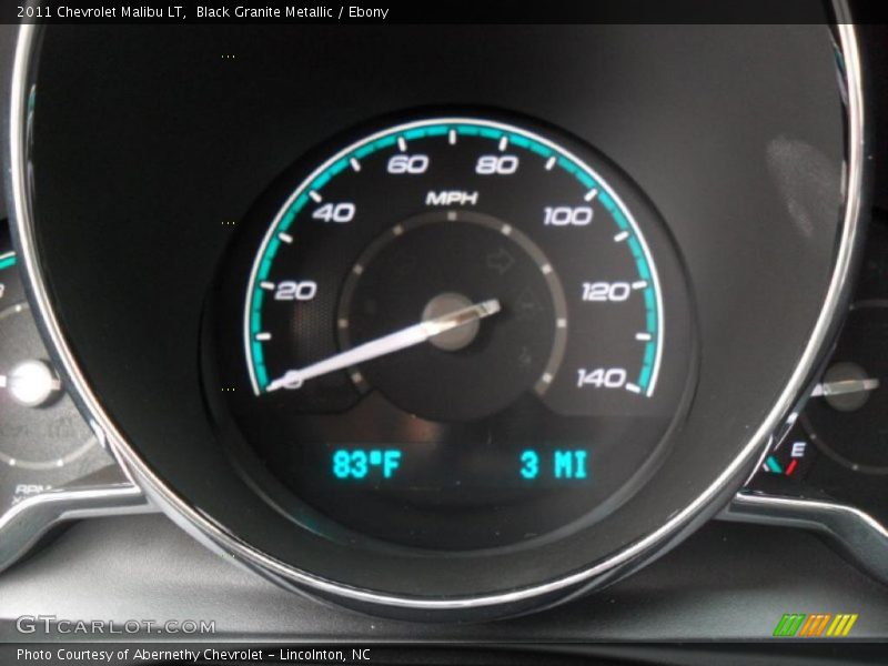 Black Granite Metallic / Ebony 2011 Chevrolet Malibu LT