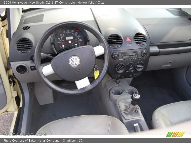 Mellow Yello / Gray 2004 Volkswagen New Beetle GLS 1.8T Convertible