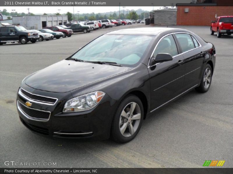 Black Granite Metallic / Titanium 2011 Chevrolet Malibu LT