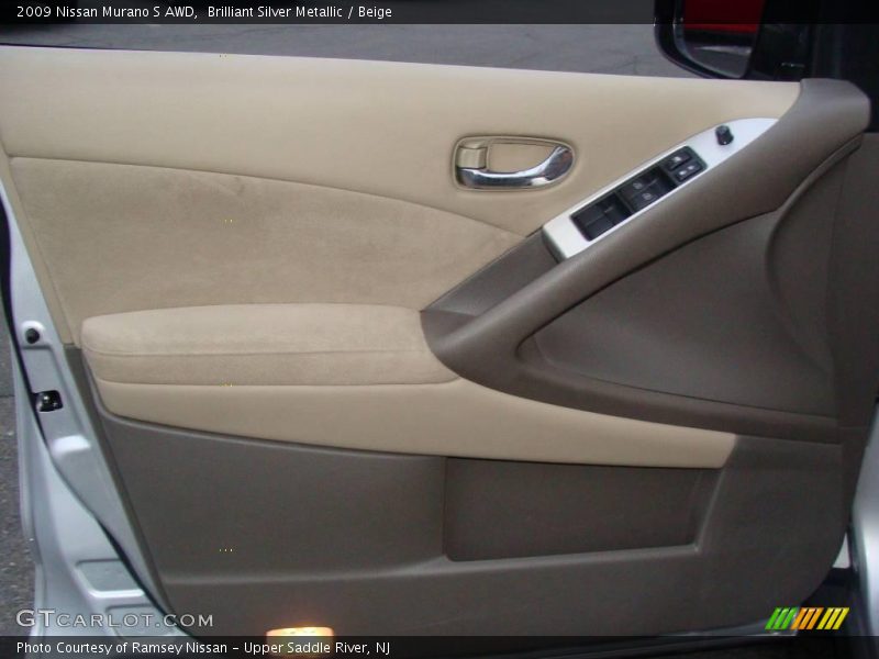 Brilliant Silver Metallic / Beige 2009 Nissan Murano S AWD
