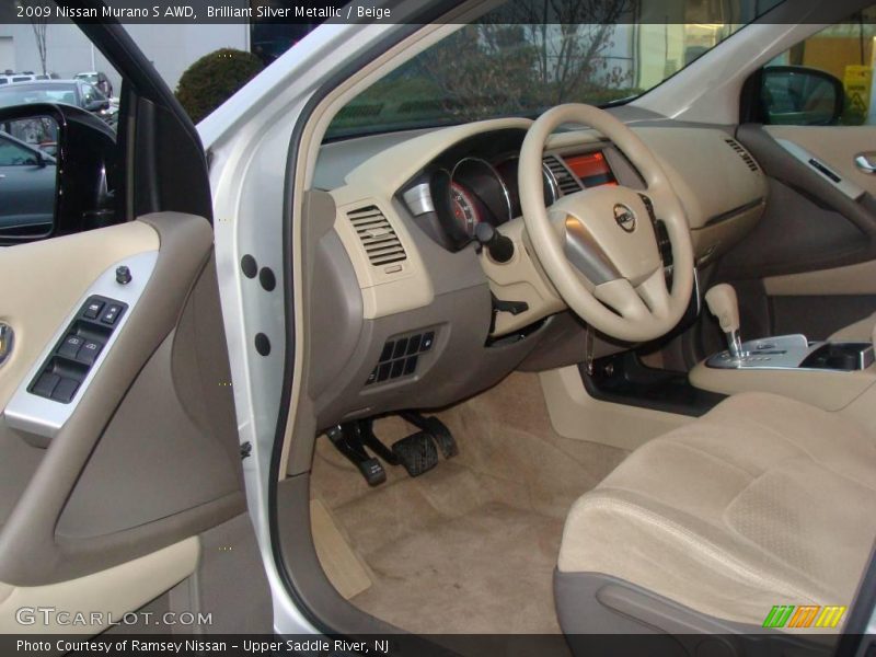 Brilliant Silver Metallic / Beige 2009 Nissan Murano S AWD